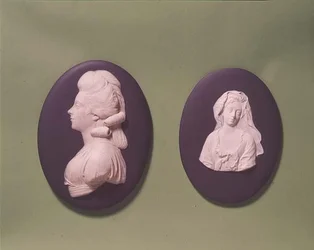 Medaillons von Lady Walpole und der Herzogin von Devonshire, ca. 1850